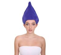 HPO Unisex Straight Troll Wig for Adult - Halloween Party Wig for Men and Women - Ideal Trolls Cosplay Wigs for Themed Party - Dark Blue