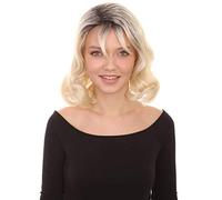 HPO Women's Blonde Evil Bride Doll Wig | Best for Halloween | Flame-retardant Synthetic Fiber
