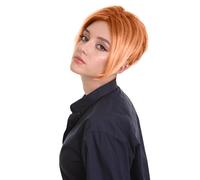 HPO Women's Classic Karen, Minivan Mom Pixie Meme Cut Wig, Halloween Wig - Auburn Brown