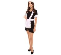 HPO Women's Dark Maid Cosplay Costume | Adult Black & White Halloween Dress with Apron & Hat for Parties and Cosplay