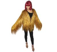 HPO Womens Festival Carnival Thick Tinsel Loose-Fit Jacket