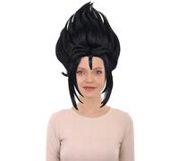HPO Women's Frost Fairy Updo Wig - Fantasy Costume Style for Halloween & Cosplay - Flame-Retardant Synthetic Fiber - Black