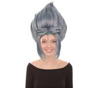 HPO Women's Frost Fairy Updo Wig - Fantasy Costume Style for Halloween & Cosplay - Flame-Retardant Synthetic Fiber - Grey