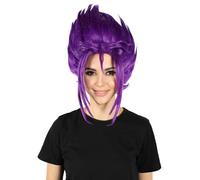 HPO Women's Frost Fairy Updo Wig - Fantasy Costume Style for Halloween & Cosplay - Flame-Retardant Synthetic Fiber - Purple
