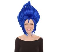 HPO Women's Frost Fairy Updo Wig - Fantasy Costume Style for Halloween & Cosplay - Flame-Retardant Synthetic Fiber - Blue