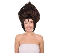 HPO Women's Frost Fairy Updo Wig - Fantasy Costume Style for Halloween & Cosplay - Flame-Retardant Synthetic Fiber - Brown
