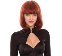 HPO Women's Medium Bob Wigs Collections Cosplay Party Halloween Wigs | Premium Breathable Capless Cap | Flame Retardant Synthetic Fiber Hair for Halloween Party