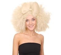 HPO Women's Small Bow Jumbo Afro Wig | Adult Anime Cosplay Wigs for Women | Hair with Breathable | Ideal for Halloween and Costume Parties - Blonde