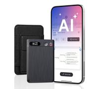 HPOEYNANY AI Voice Recorder, App Control, Transcribe, Summary and Mind Map, 64GB for Lectures, Meetings, Interviews, Creative Work and Calls with Case (Gunmetal)
