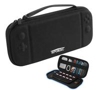 HPOMAC Switch 2 Travel Bag for Nintendo Switch 2 Slim Hard Case with 10 Gaming Slots and AirTag Pocket, Waterproof Switch 2 Case and Accessories, Black, Carrying case Suit for Switch 2 Game Player