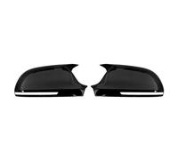 HPONCHD Door Mirror Cover Caps for Audi RS4 B8 2012-2016, Pair Wing Mirror Cover Cap, Wing Mirror Cap Shell Case, Durable, Outlook, Car Accessories, Piano Black A
