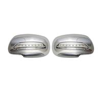 HPONCHD Door Mirror Cover Caps for Scion tC 2011-2016, Pair Wing Mirror Cover Cap, Wing Mirror Cap Shell Case, Durable, Outlook, Car Accessories, Electroplated silver with light B