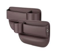 HPOUYDB Car Seat Gap Filler Organizer,for Bagagliaio Chery Dr 4.0 Dr 5.0 Dr 6.0 2020 2021 2022 2023 2024 Front Seat Crevice Storage Box Console Side Pockets with Cup Holder,Brown