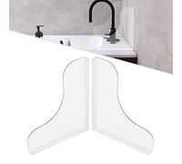 Hpoypmir 2 Pcs Splash Guard for Bathtub Corner, Transparent Bathtub Shower Splash Guard with 3M Super Viscose - Transparent
