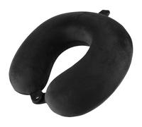 Hpoypmir Memory Foam Travel Pillow - Neck Support Pillow U-Shaped for Airplane, Car, Office, Home Use, Portable Lightweight Ergonomic Headrest with Washable Cover (Black)