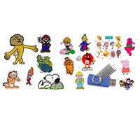 HPPARTS_UK 387 Embroidery Files TV Cartoon Character Designs A USB PES Format for Brother Machines