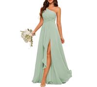 HPPEE Long Bridesmaid Dresses for Women Sleeveless Wedding Formal Gowns with Slit WYX476 Sage Green UK22