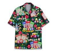 HPQ Vintage Cowboy Dinosaur Hawaiian Shirt for Men, Cowboy Dinosaur Button Down, Western Rodeo Shirt Short Sleeve, Multicolor-bingo, XXL