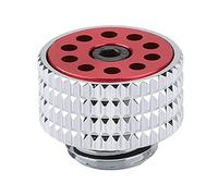 HPQF S1A Computer Water Cooled Adjustable Automatic Air Evacuation Valve Brass Automatic Exhaust Valve For Water Cooling System PC Liquid Cooling Setup (Silver and Red)