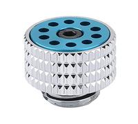 HPQF S1A Computer Water Cooled Adjustable Automatic Air Evacuation Valve Brass Automatic Exhaust Valve For Water Cooling System PC Liquid Cooling Setup (silver+blue)