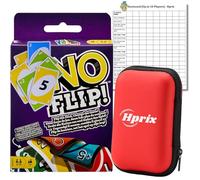Hprix No Flip! Card Game Bundle Case with 5 Scorecards, Classic Travel Game for Family Fun, Game Night, Kids and Adults