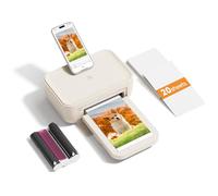 HPRT CP4100 4x6 Photo Printer, Desktop Instant Picture Printer, Wi-Fi Print | Full-Color Thermal Sublimation Printing, 15S AR Video, Fun App, Home Use, Beige+20 Sheets Photo Paper & 1 Ribbon