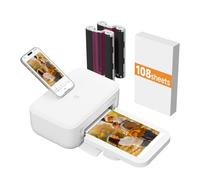 HPRT CP4100 4x6 Photo Printer for iPhone, with 108 Sheets & 2 Ribbons