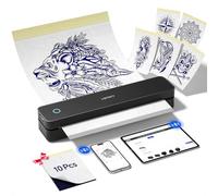 HPRT Portable Bluetooth Thermal Tattoo Sticker - Wireless Tattoo Stencil Printer with 10 Sheets Printing Paper, DIY Temporary Tattoos for Tattoo Artists and Beginners, USB Rechargeable