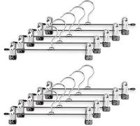 HPTHLY 10Ps Hanger Stainless Steel Jacket Rack Pants Skirt Clothes Adjustable Hanger