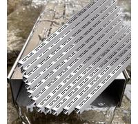 HPTHLY 2 4 8 10 12 20 Pcs Drain Cover Outdoor Patio Shallow Channel Drain Kit, 1 2 Inch Slim Water Drainage System For Yard Garden Under Deck, Floors Slotted(Silver 10 Pcs-2 3/4X2)