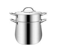 HPTHLY 304 Stainless Steel Soup Pot Steamer Household Porridge Pot Large-Capacity Stew Pot Plus High Pot Cooker Induction Cooker Gas Universal