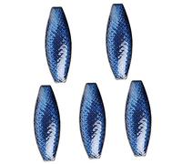 HPTHLY 5 Pcs Sashimi Boat Plate Dessert Plate Retro Decor Fish Steaming Dish Japanese Sushi Dish Ceramic Fish Plates Fish Serving Platter Salmon Plate Porcelain Fish Shape Snack Plate,Blue-36.5x13cm