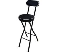 HPTHLY Bar Stool Fold Away Stool Portable Folding Bar With Back Pu Padded Counter Height Foldable Tall Chairs For Kitchen Outdoor Shop Cafe (Dolphin Waves-60Cm/23.6)