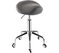 HPTHLY Bar Stool Swivel Saddle Stool With Wheels Adjustable Height Rolling Chair Massage Clinic, Bar, Spa Salon 360 With Wide Thick Seat Padding