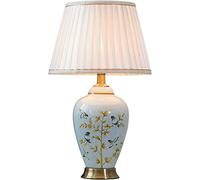 HPTHLY Bedroom Nightstand Lamps Flower And Bird Ceramic Table Lamp Chinese Style Ginger Jar Led Desk Light Cottage Bedside Nightstand Night Lights For Bedroo(Dimmer Switch)