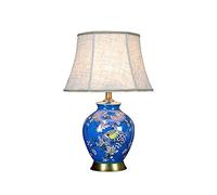 HPTHLY Bedroom Nightstand Lamps Hand-Painted Ceramic Table Lamp Desk Lamp Light For Living Room Bedroom Study Desk Luxury Entrance Porch Decorative Indoor Ta