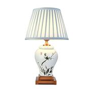 HPTHLY Bedside Lamp Table Lamp Chinese Ceramic Table Lamps Hand-Painted Orchid Table Lamp Vintage Bedside Nightstand Lamp For Bedroom Home Nightstand Lamp Ta