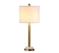 HPTHLY Bedside Lamp Table Lamp Led Bedside Table Lamp,Nordic Wrought Iron Bedroom Living Room Light,Simple Fabric Lampshade Bedside Desk Lamp E27 Nightstand(Remote Switch-27.5 * 63Cm)