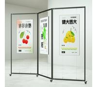 HPTHLY Black Picture Stand,Large Advertising Display Rack,Assorted Collections Easel Display Stands For Art Deco,Paintings,Pictures,Decorative Plates,Wedding(3Pcs-100 * 220Cm/39.4 * 86.6In)