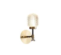 HPTHLY Brushed Copper Bedroom Wall Light Black Gold Decoration Crystal Wall Sconces Brass Bathroom Vanity Wall Lamp Diamond Glass Ball Mid Century Lighting Fixtures,