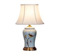 HPTHLY Chinese Hand-Painted Flower And Bird Ceramic Table Lamp Jingdezhen Porcelain Bedroom Bedside Lamp For Living Room Side Table Bedroom Night Lamp