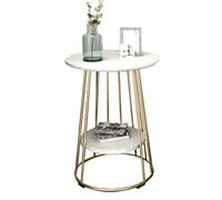 HPTHLY Coffee Tables White Side Table Modern Nightstand Round Sofa Console Tables Telephone Table Coffee Table For Living Room Bedroom Balcony Family And Off(#2)