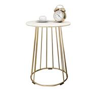 HPTHLY Coffee Tables White Side Table Modern Nightstand Round Sofa Console Tables Telephone Table Coffee Table For Living Room Bedroom Balcony Family And Off(#1)