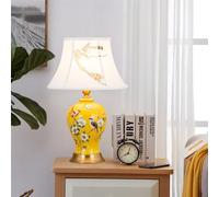 HPTHLY Contemporary Ceramics Table Lamp Led Luxury Art Living Room Villa Hotel Study Bedroom Bedside Desk Light,Style 16(Style 25)