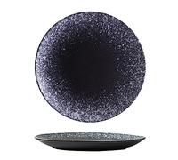 HPTHLY Creative Retro Home Matte Ceramic 10in/26cm Cake Snack Steak Pizza Dishes Tableware,Grey