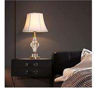HPTHLY Crystal Desk Lamp Crystal Cloth Decoration Bedside Table Lamp European Modern Minimalist Home Living Room Bedroom Lighting