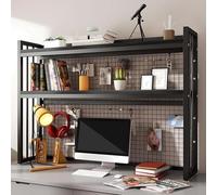 HPTHLY Desktop Organizer Bookshelf - Adjustable Desktop Bookshelf, Desktop Display Shelf, Metal Multipurpose Countertop Hutch Bookshelf, Wood Desk Shelf, Uni(C-95 * 24 * 89Cm)