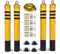 HPTHLY Driveway Round Parking Post, Set Of 4 Parking Barrier Anti Theft Security Post Bollard For Private Car Park Driveway Guard With Locks And Bolts,76×650Mm (76×800Mm)