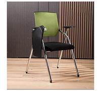 HPTHLY Folding Chair Padded With Desk, Mesh Office Chair With Lumbar Support, Foldable Computer Desk Chair With Tablet Arm, Writing Board And Drink Holder Me(Green)