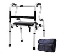 HPTHLY Folding Rollator Rollator Walkers Portable Rolling Walker With 2 Wheels& Seat,Folding Heavy Duty Walker Glides,Narrow Adjustable Height Step Assist Fo